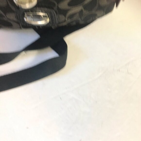 Coach Signature Small Crossbody Mini Bag Shoulder Patent Leather Zip Pocket Tote - Picture 8 of 16